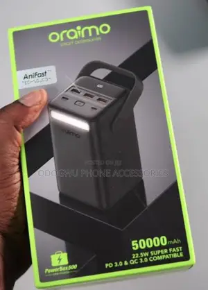 Oraimo 50000mah Fast Charging Power Bank – High Capacity