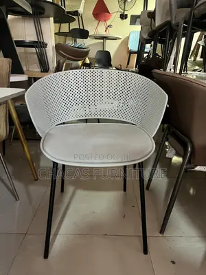 Modern Perforated Dining Lounge Chair - Brand New Bistro Cafe Seat