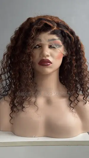 Full Frontal Piano Deep Curl Wig