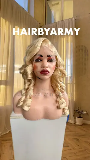Full Frontal Blond Bouncy Wig