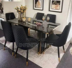 Exquisite Modern Glass 6 Seater Dining