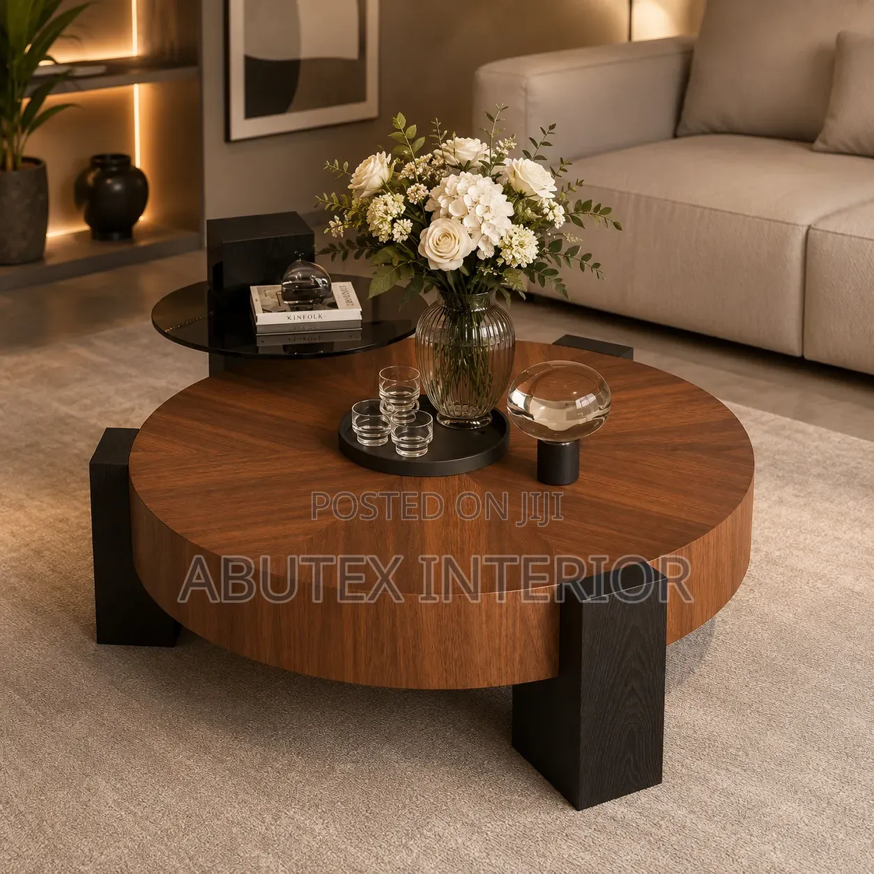 Luxury Executive Imported Table With S Side Stool