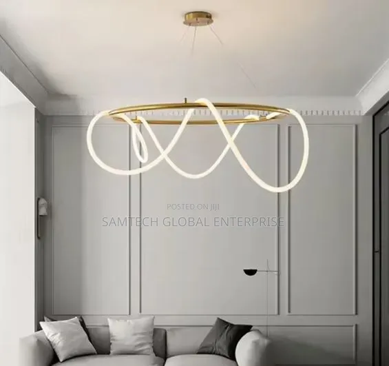 Modern Infinity Loop Led Chandelier | Luxury Gold Pendant Light