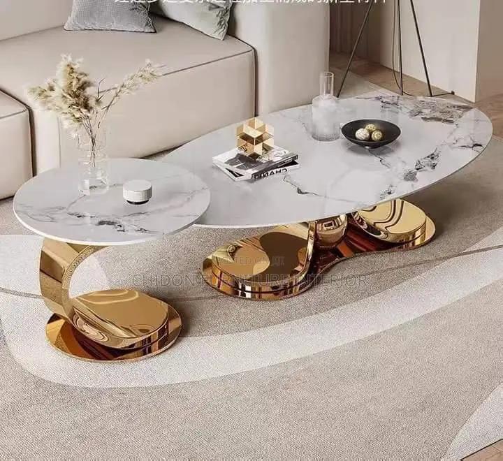 2-Piece Oval Coffee Table Set