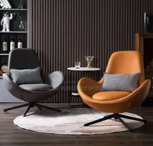 Orange Swivel Accent Chair
