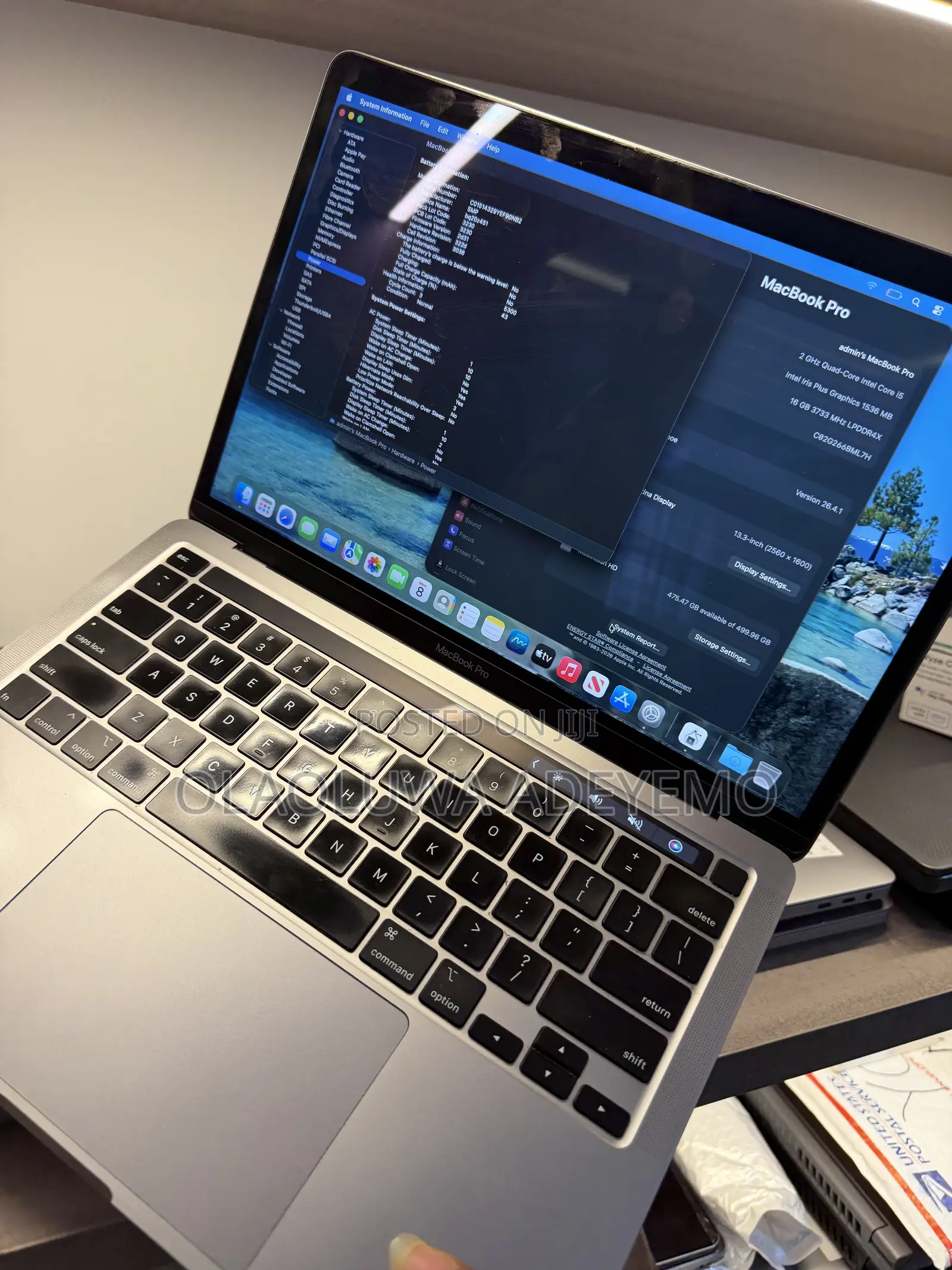 Laptop Apple MacBook Pro 2020 16GB Intel Core i5 SSD 512GB
