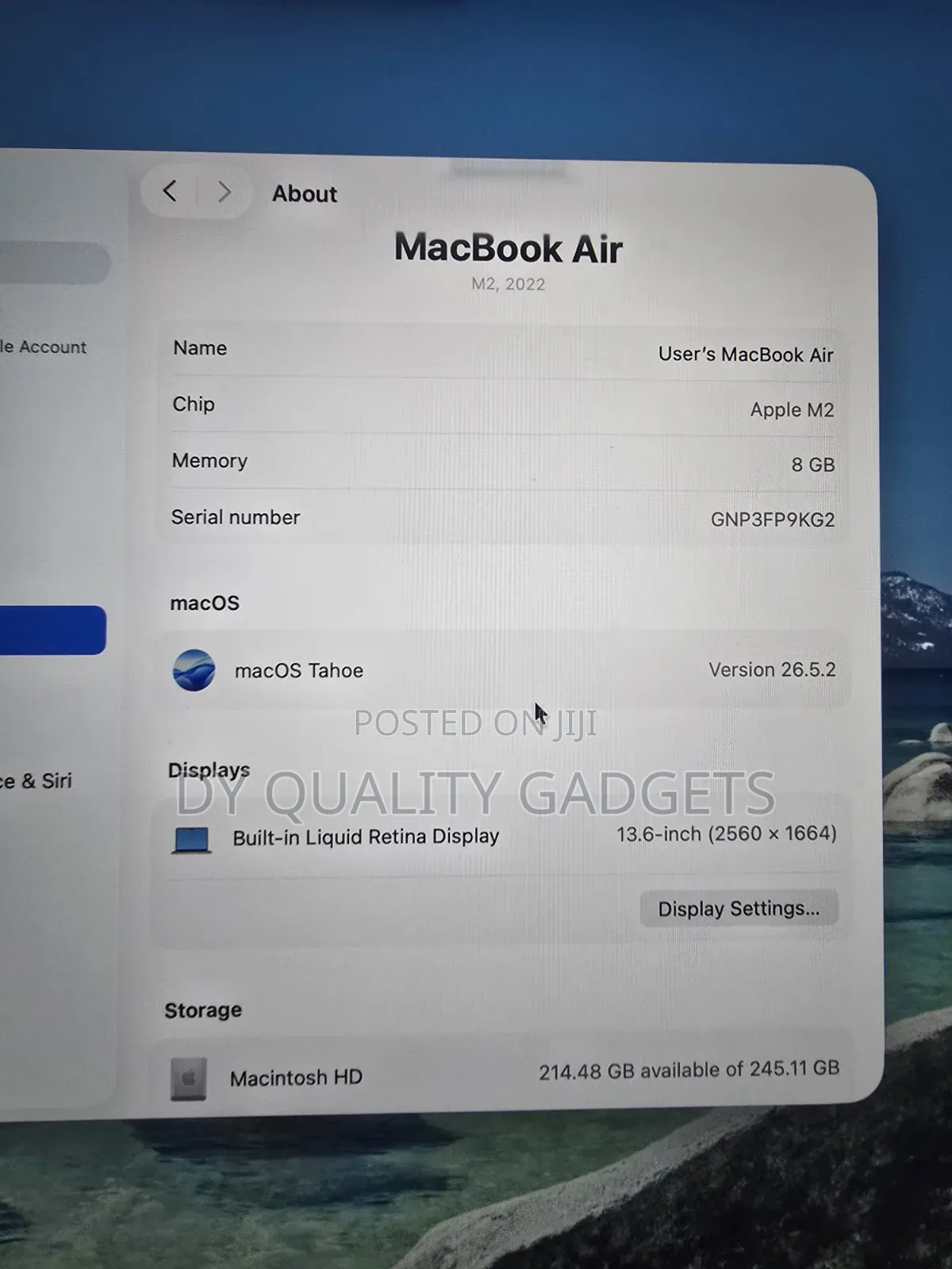 Laptop Apple MacBook Air 2023 M2 8GB Apple M2 SSD 256GB