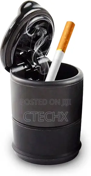 Portable Smell Proof Car Ashtray With Lid - For Car Cup Holders