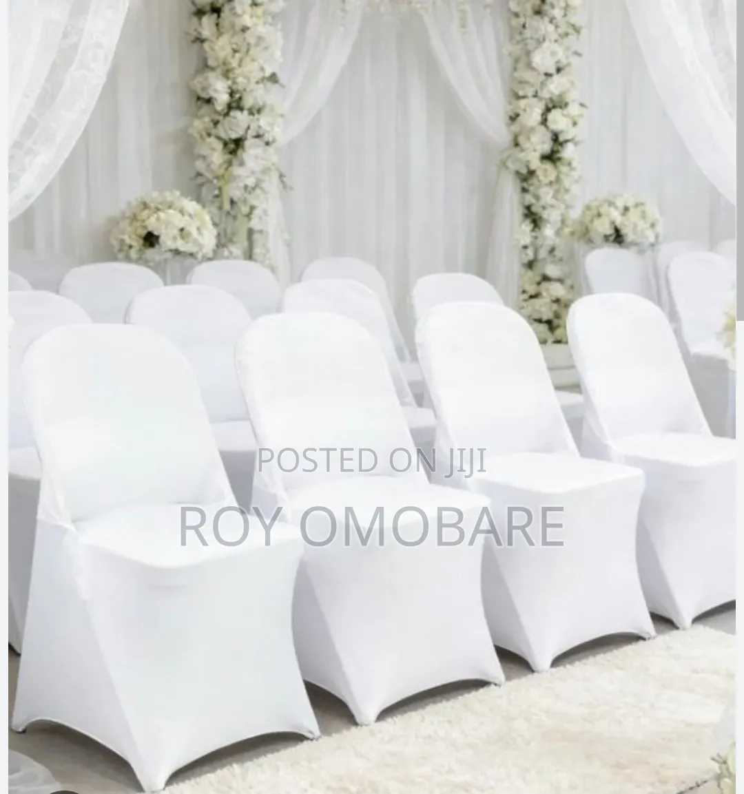 Quality White Chair Covers 25pcs + Tablecloths 12pcs– Thick Material