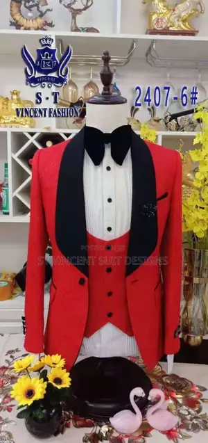 Flowering Red Design Suit