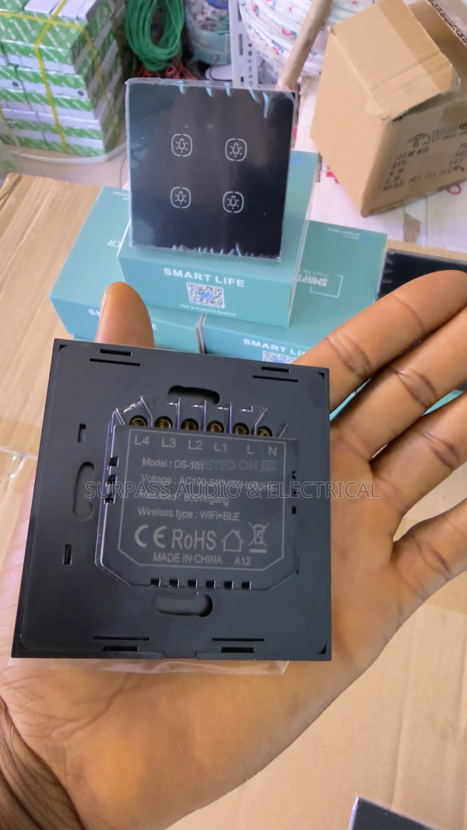 3 Gang Smart Switch Black