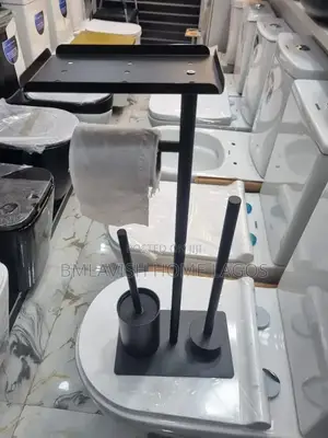 Stand Alone Tissue Holder With Brush Holder