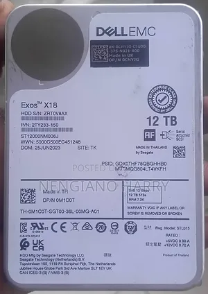 Seagate Exos X18 (Dell Emc Oem) 12tb Hard Disk