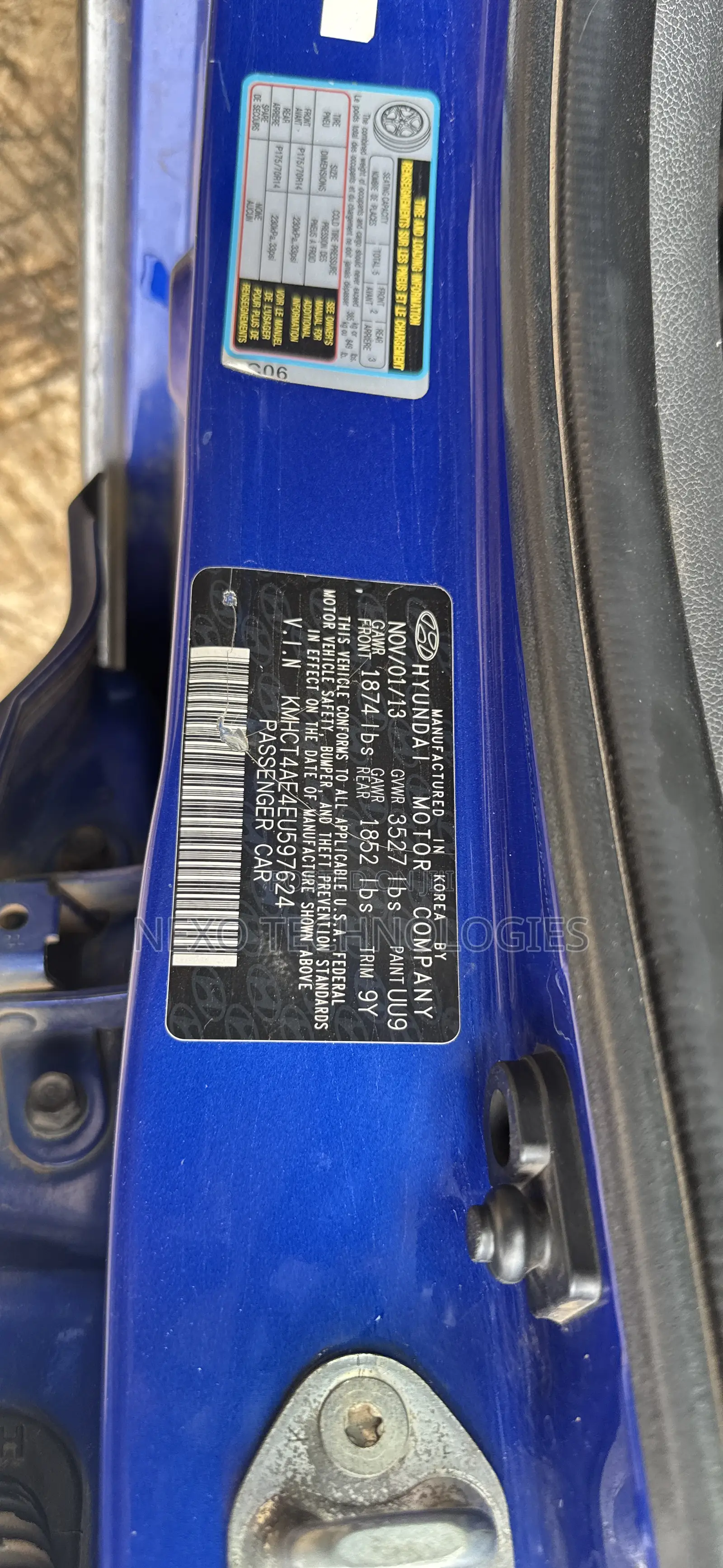 Hyundai Accent SE 2013 Blue