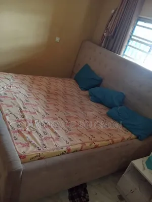 Sharp 6 by 6 Strong Olive Mattress and Bed Frame With Side Drawer