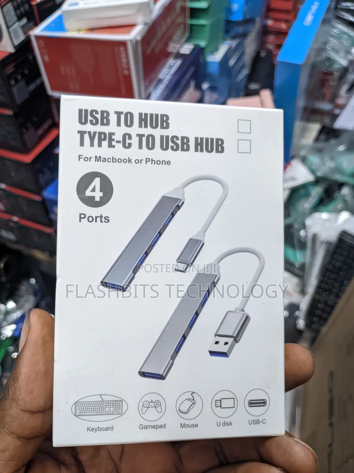 Type C to Usb 4 Port Hub