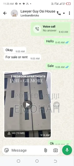 Furnished 3bdrm Block of Flats in Mr Jay Homes, Jahi for sale
