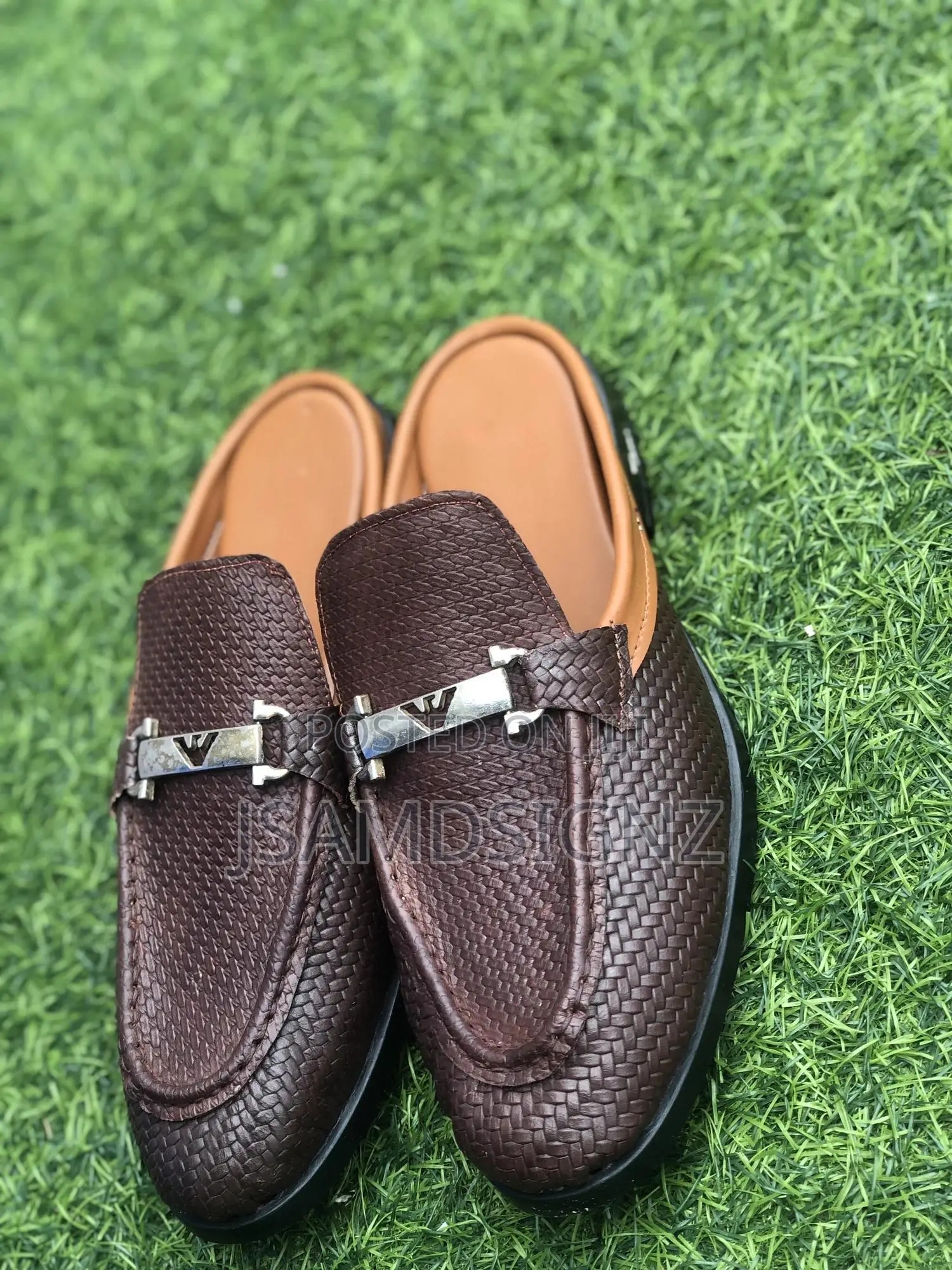 Half Shoe Brown Basket Leather