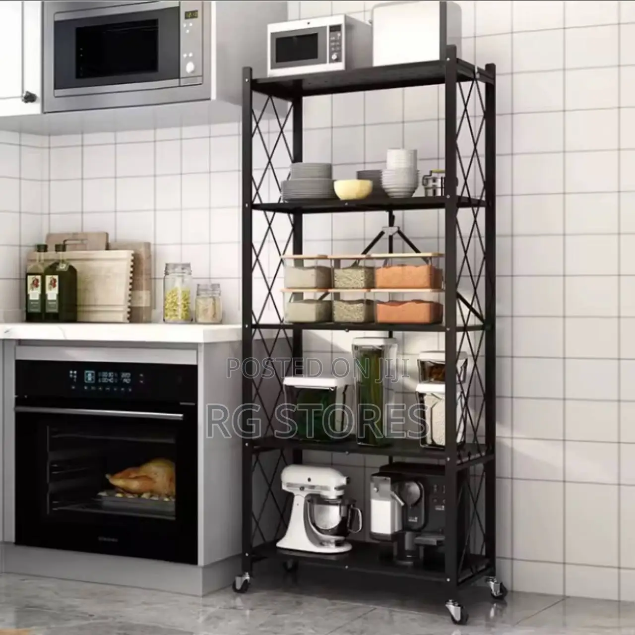 Movable Multi-Layer Kitchen Storage Rack