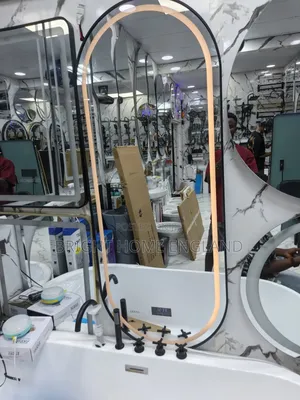 Mirror With Frame and Bluetooth Three Lights
