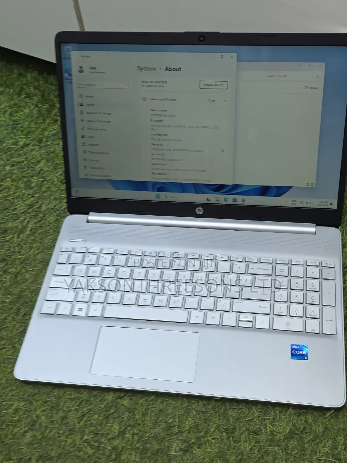 Laptop HP 15s 8GB Intel Core i7 SSD 256GB
