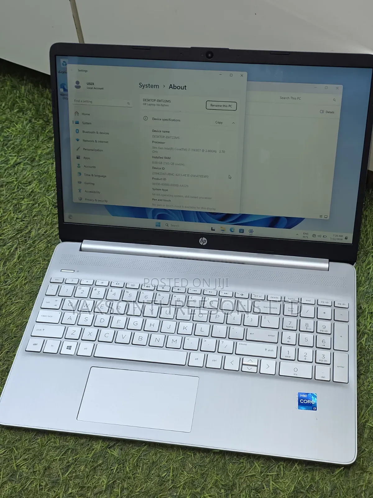 Laptop HP 15s 8GB Intel Core i7 SSD 256GB