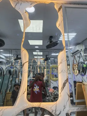 This Shapeless Mirror Come With Three Lights Full Length