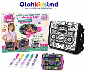 Color-Your-Own Message Bag – Diy Boombox Design, 2-in-1, Ages 6+