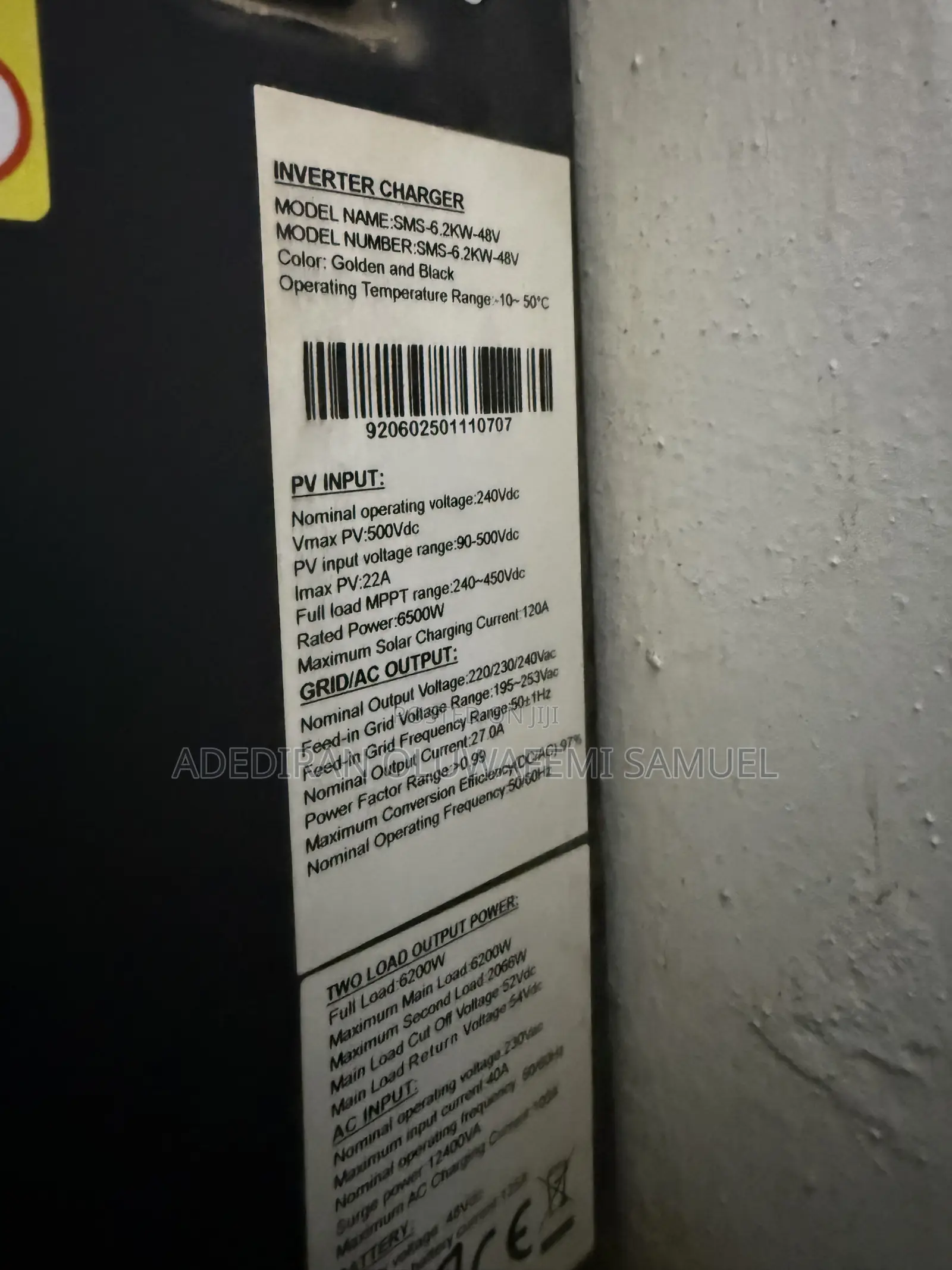 SMS 6.2kw Inverter