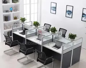 Six 6 Seaters Workstation Desk With Drawers