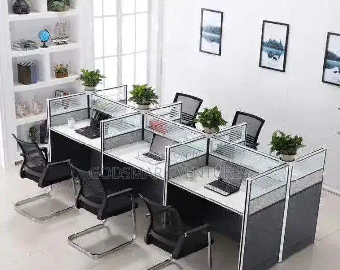 Six 6 Seaters Workstation Desk With Drawers