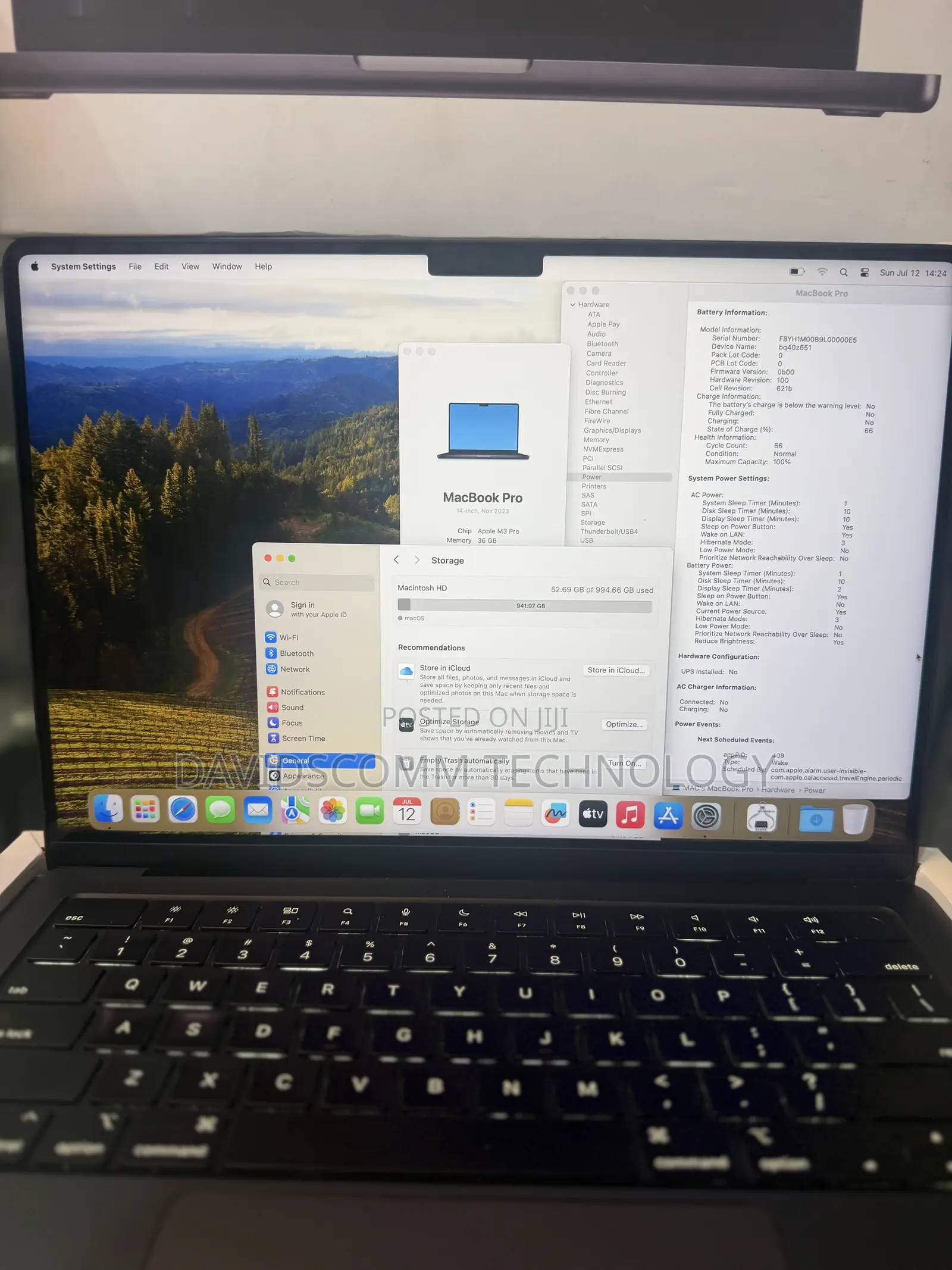 Laptop Apple MacBook Pro 2023 M3 Pro 36GB Apple M3 Pro SSD 1T