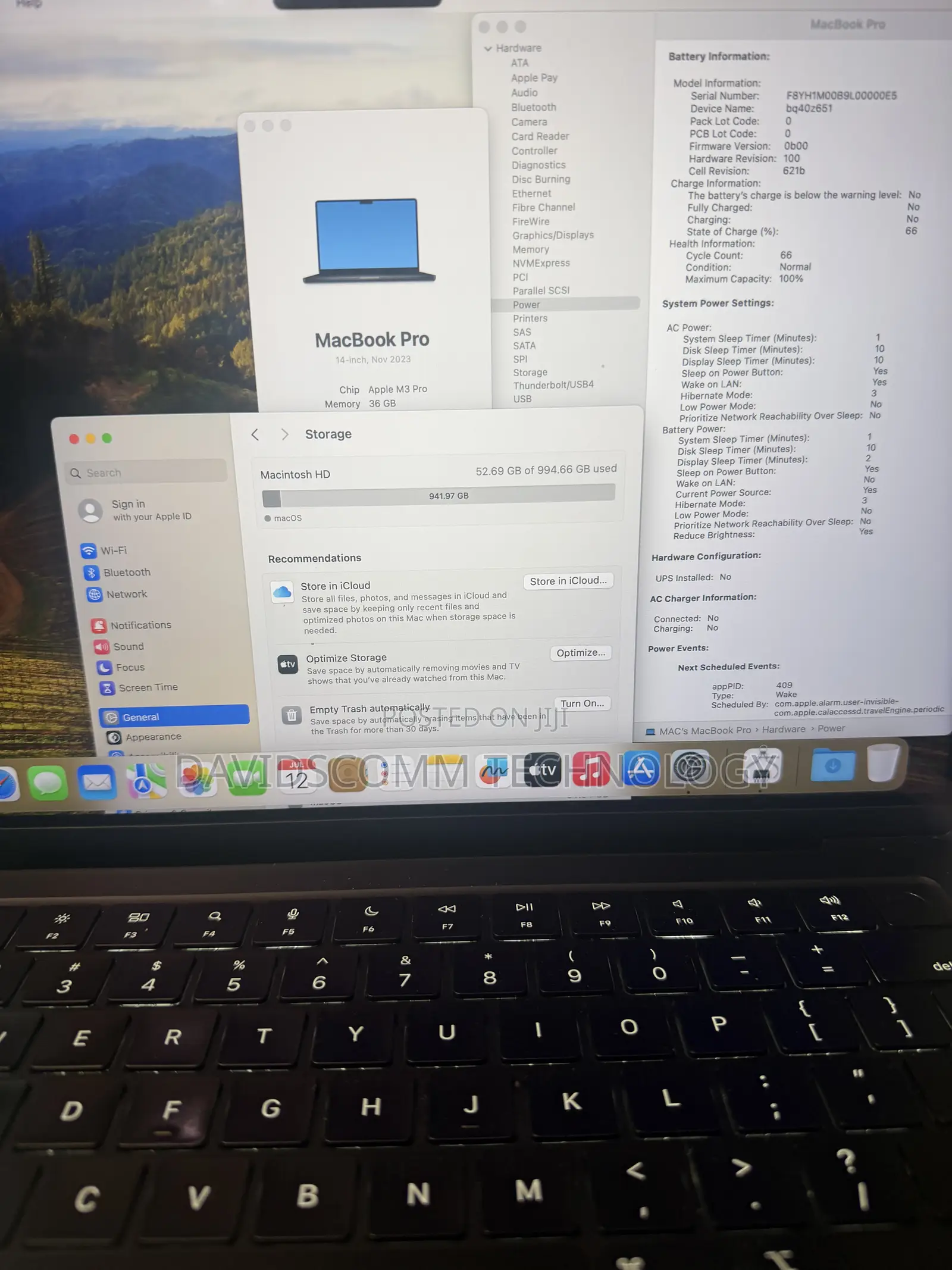 Laptop Apple MacBook Pro 2023 M3 Pro 36GB Apple M3 Pro SSD 1T