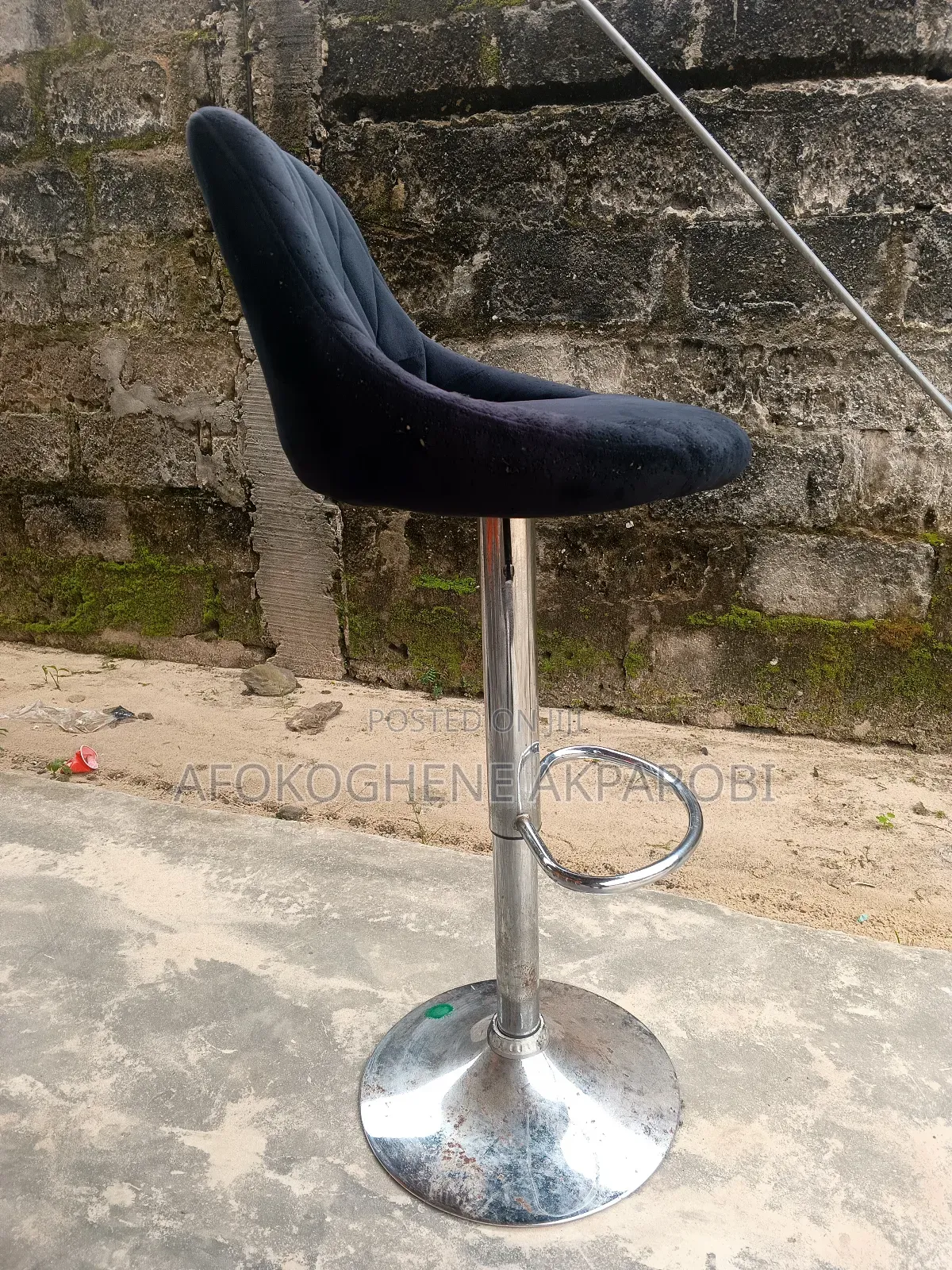 Chrome Adjustable Rotating Bar Stool