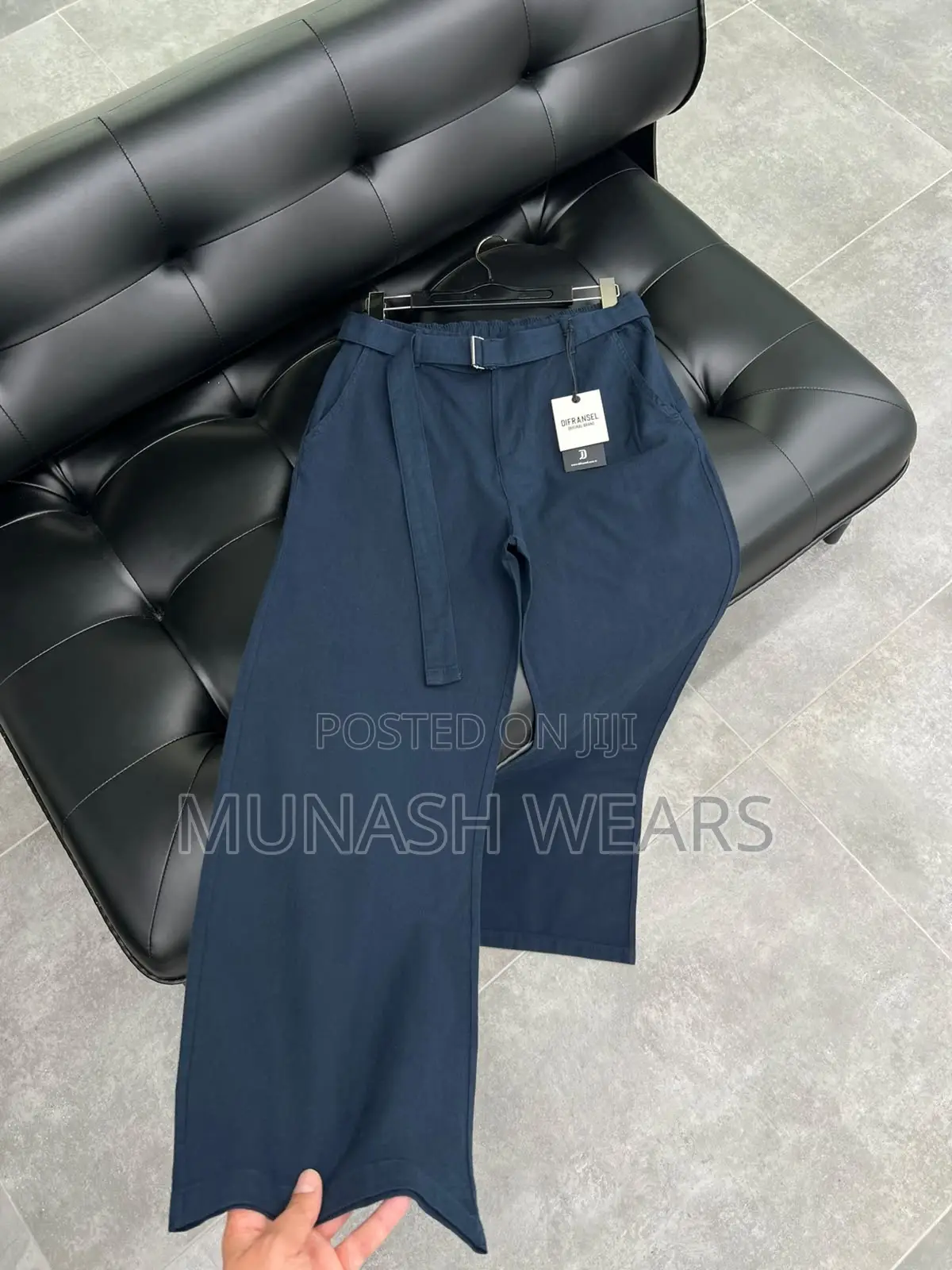 Denim Flaired Jean With Belt 32-42