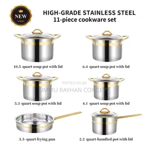 11pieces High Quality Stainless Steel Cookware Set