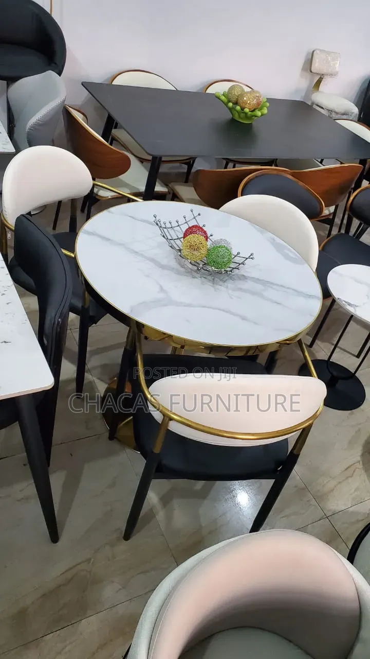 Luxury Marble Dining Set – 4 Chairs 1 Table