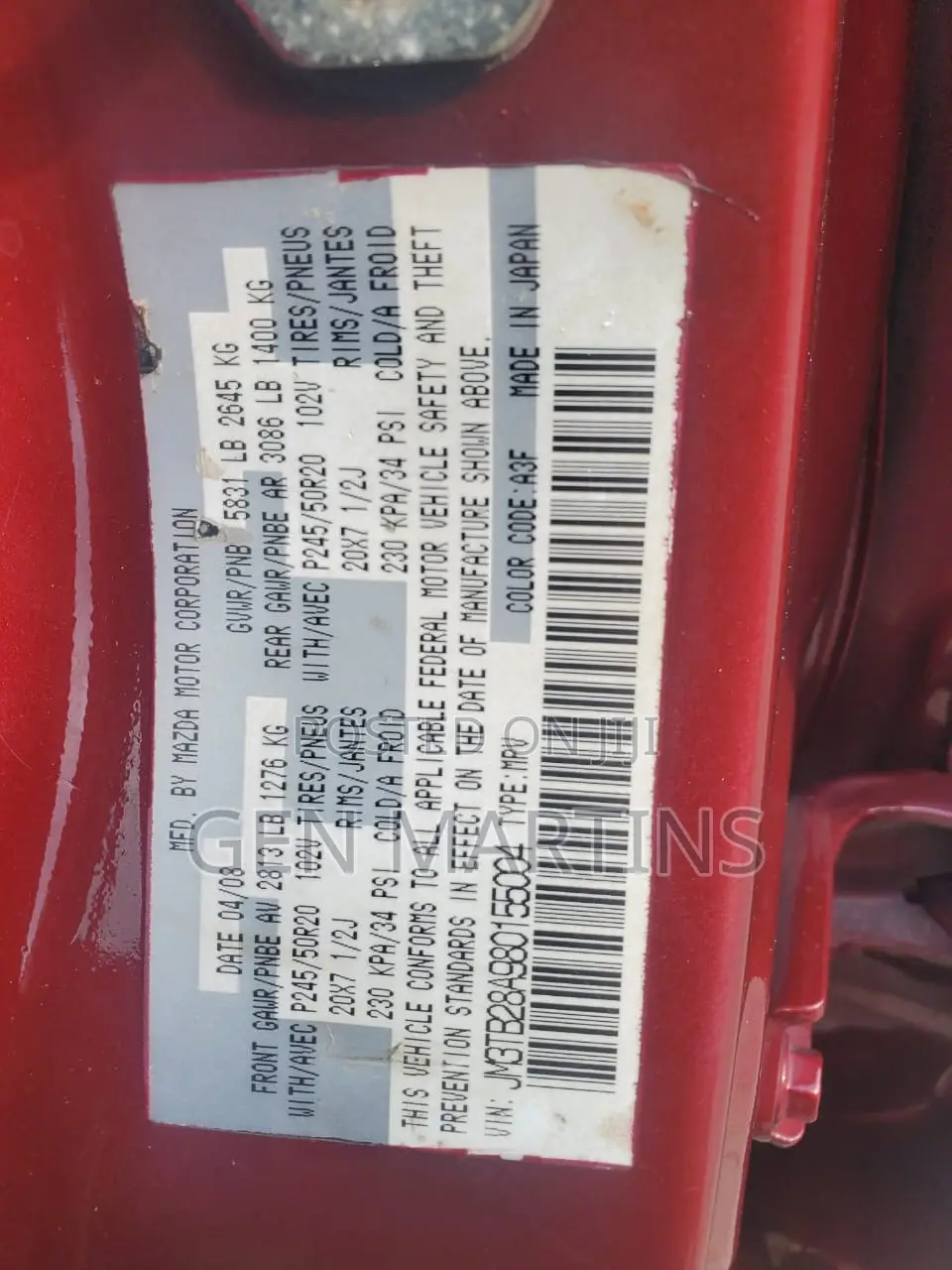 Mazda CX-9 2009 Red
