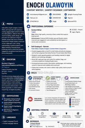 Advertising Marketing CV