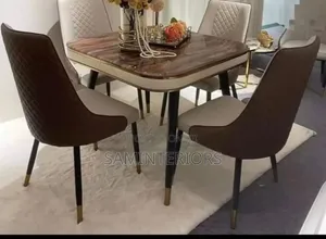 Elegant and Durable, Quality Marble Top Dining by 4