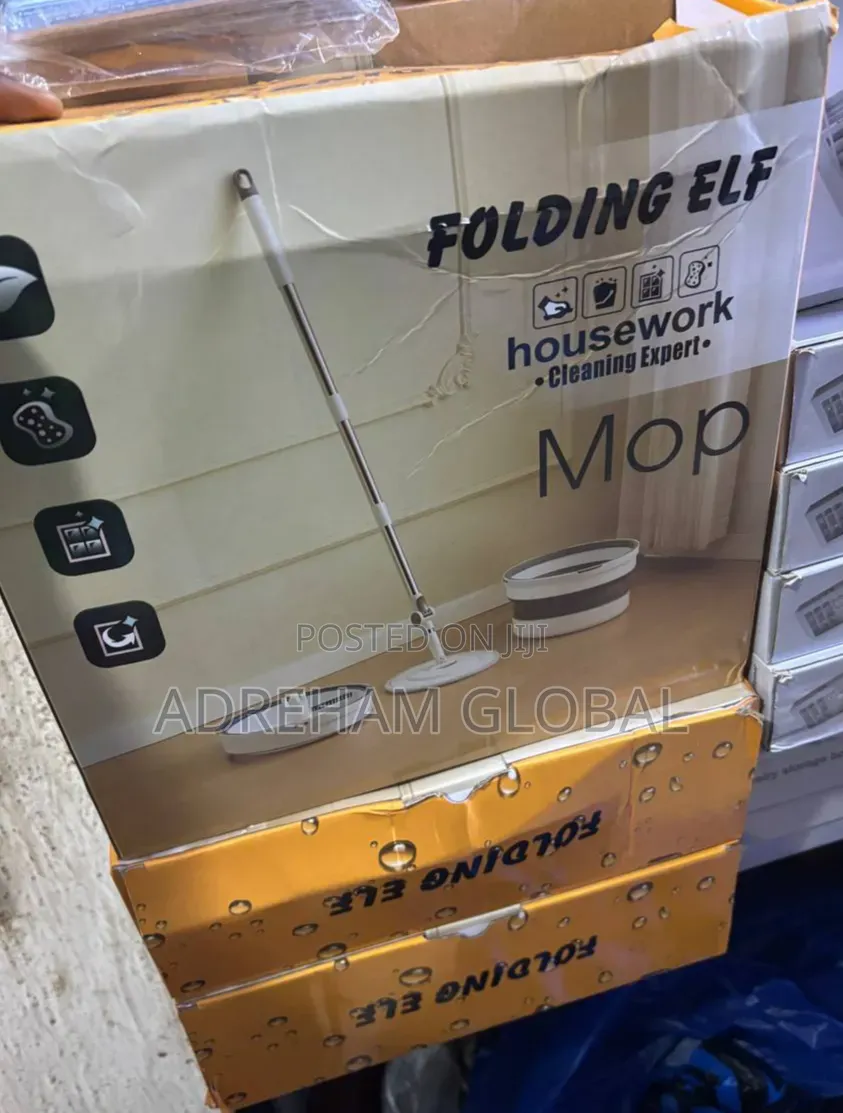Foldable Bucket With Mop Stick