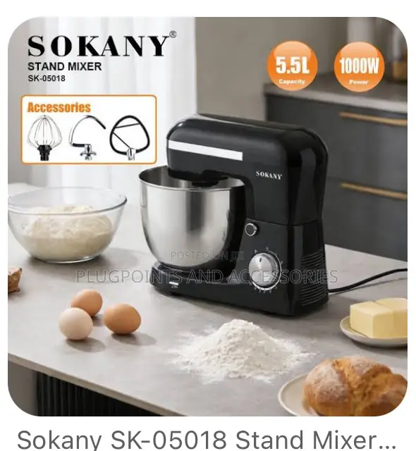 Sokany Stand Mixer 5.5liters + Free Delivery Today Only