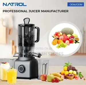 Natrol Masticating Slow Juicer Big Feeder Wide Mouth 3 Strainers