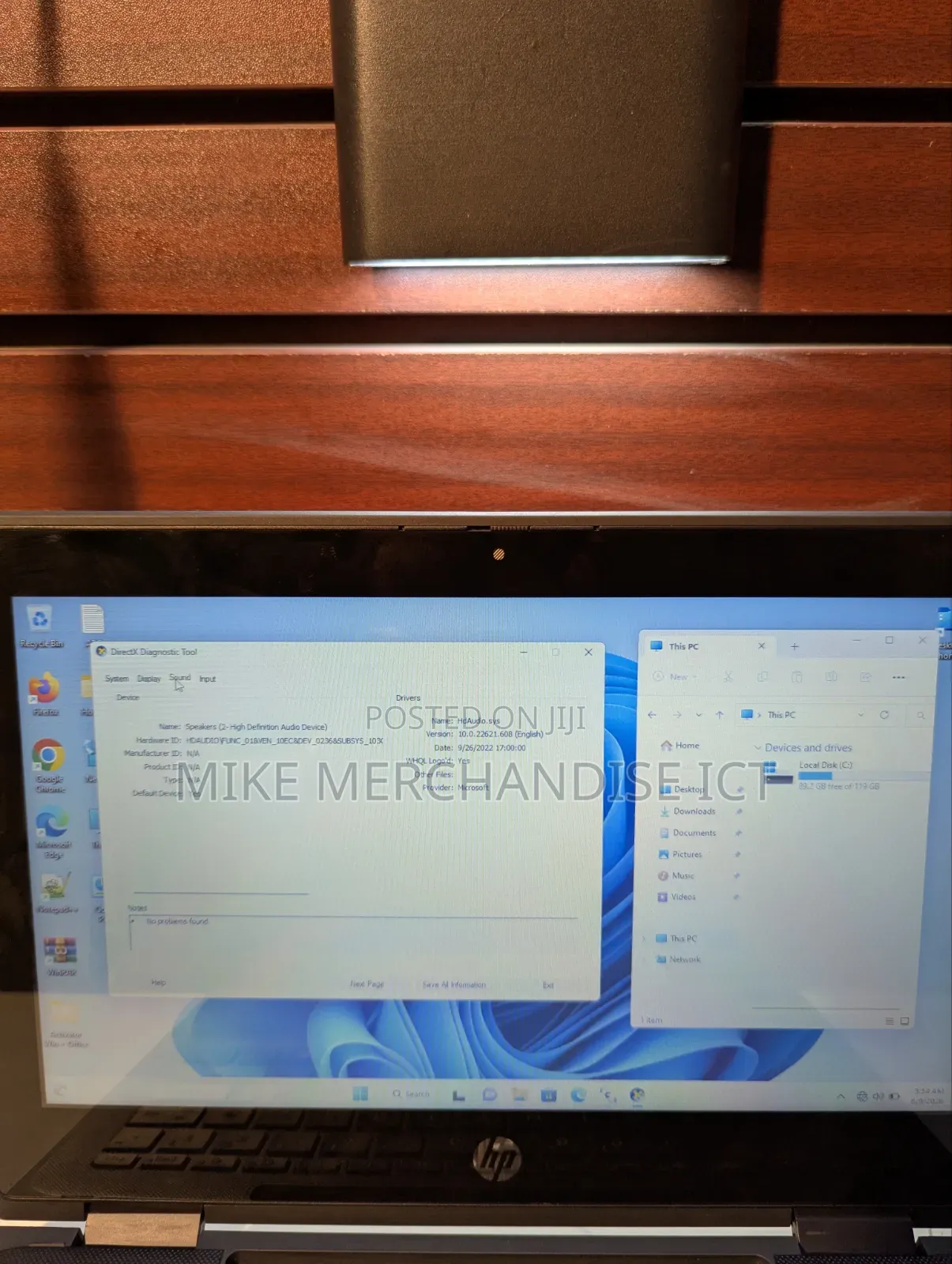 Laptop HP 8GB Intel Pentium SSD 128GB