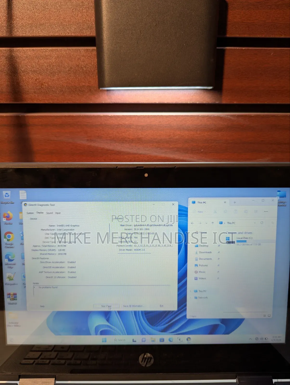 Laptop HP 8GB Intel Pentium SSD 128GB