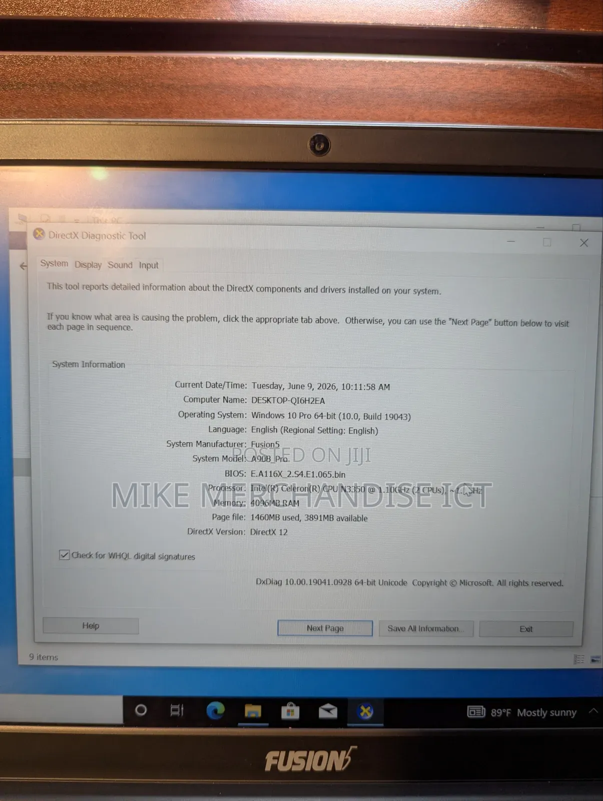 Laptop 4GB Intel Celeron HDD+SSD 500GB