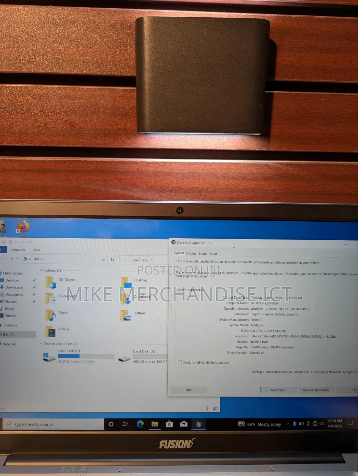 Laptop 4GB Intel Celeron HDD+SSD 500GB