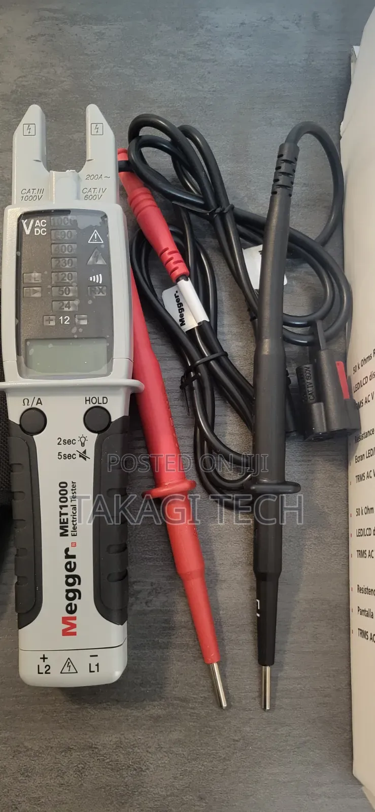 Megger Met1000 Current, Voltage and Continuity Tester