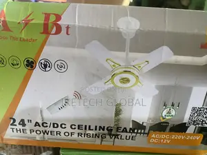 A Bt Short Blade Ac/Dc Solar Ceiling Fan