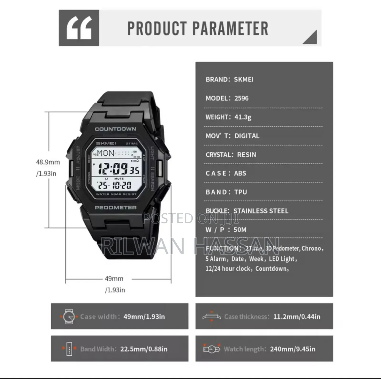 Skmei Operating Instructions Pedometer